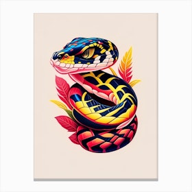 California Kingsnake Tattoo Style Art Print by The Snake Pit - Fy