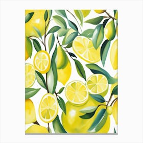 Lemons On A Branch Canvas Print