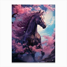 Horse A Purple Sky Canvas Print