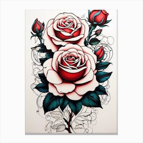 Roses Tattoo Canvas Print