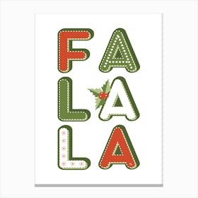 Falala Xmas typography 1 Canvas Print