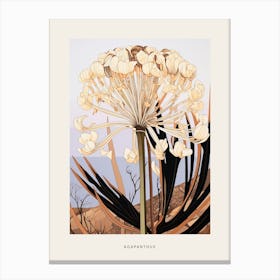 Flower Illustration Agapanthus 1 Poster Canvas Print