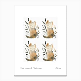 Cute Animals Collection Kitten 6 Canvas Print