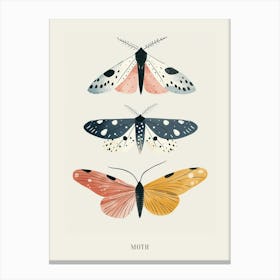 Colourful Insect Illustration Moth 24 Poster Canvas Print