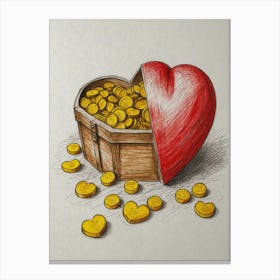 Heart Of Gold 13 Canvas Print