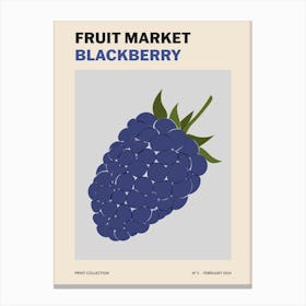 Fruit Market No. 5 Blackberry Canvas Print