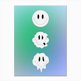 Dripping Smiley 3 Canvas Print