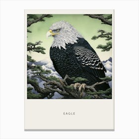 Ohara Koson Inspired Bird Painting Eagle 2 Poster Canvas Print