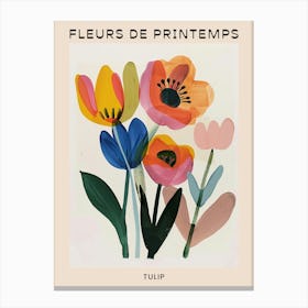 Spring Floral French Poster  Tulip 1 Canvas Print