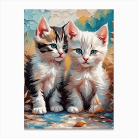 Kittens In The Grass Canvas Print