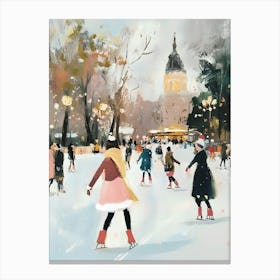 Ice Skating 3 Canvas Print