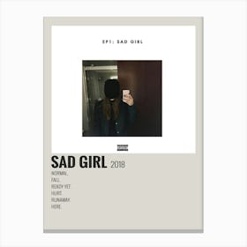 Sasha Sloan Sad Girl Poster 1 Canvas Print