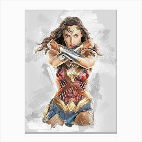 Wonder Woman Painting Canvas Print