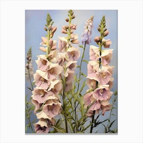 Floral Illustration Delphinium 1 Canvas Print