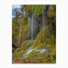 Small Waterfall, Oil Painting Canvas Print