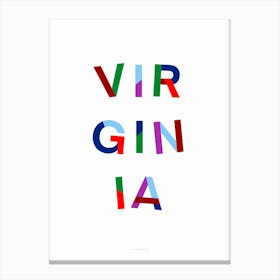 Virginia State Flag Colours Canvas Print