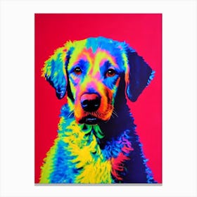 Curly Coated Retriever Andy Warhol Style dog Canvas Print