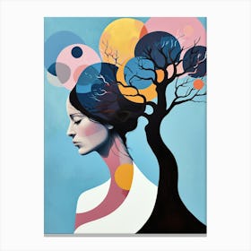 Tree Of Life, Minimalism 1 Canvas Print