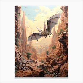 European Free Tailed Bat Flying 3 Canvas Print