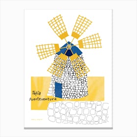 Windmill Tefia Fuerteventura Print Lienzo