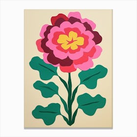 Cut Out Style Flower Art Carnation 1 Canvas Print