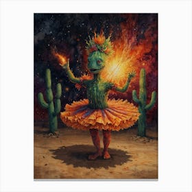 Cactus Dancer 1 Canvas Print