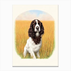 Spaniel (Field) Illustration dog Canvas Print