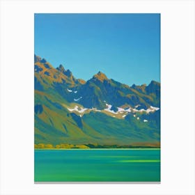 Nahuel Huapi National Park Argentina Blue Oil Painting 1  Canvas Print