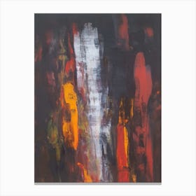 Abstract Painting, Acrylic On Canvas, Red Color 2 Canvas Print