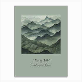 Landscapes Of Japan Mount Yake Canvas Print