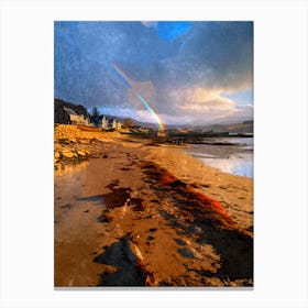 Rainbow On The Beach Canvas Print