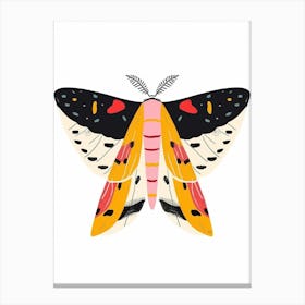 Colourful Insect Illustration Moth 9 Canvas Print