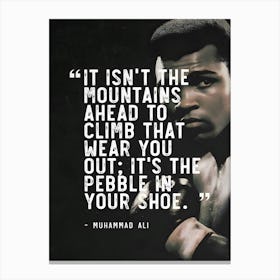 Muhammad Ali Quote Boxing Canvas Print