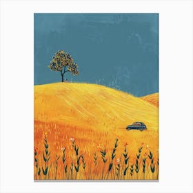 Car In The Field Canvas Print Canvas Print