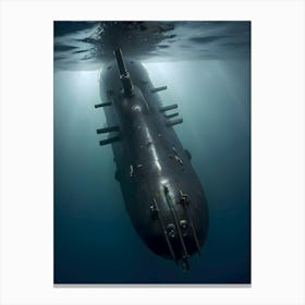 Submarine In The Water -Reimagined 1 Canvas Print