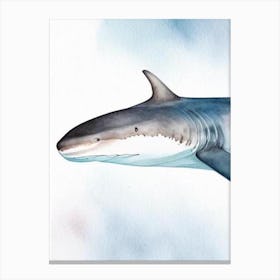 Goblin Shark 4 Watercolour Canvas Print