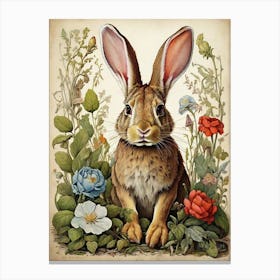 Rabbit In The Garden 1 Canvas Print