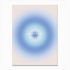 Manifest Your Vision Aura Gradient Canvas Print