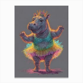 Princess Hippo Canvas Print