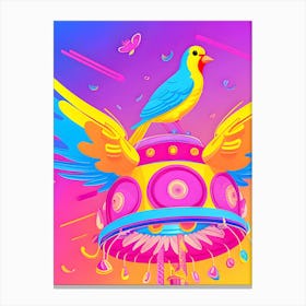 Colorful Bird-Reimagined 29 Canvas Print