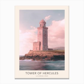 Tower Of Hercules La Coruna Spain Travel Poster Canvas Print