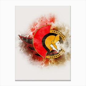 Ottawa Senators Watercolor Canvas Print