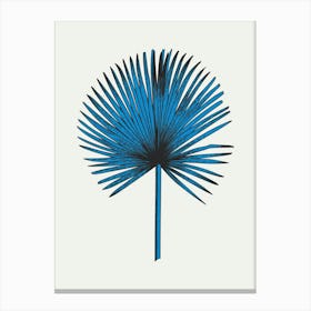 Blue Botanical Leaf Print 1 Canvas Print