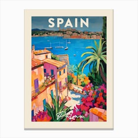 Palma De Mallorca 3 Fauvist Painting Travel Poster Canvas Print