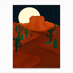 Moonlit Desert Canvas Print