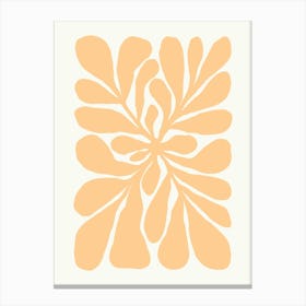 Abstract Botanical Orange Canvas Print