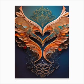 Heart Of Origami Canvas Print