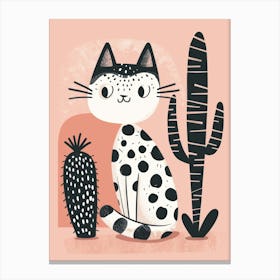 Cactus Cat 5 Canvas Print