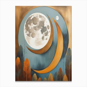 Moon And Trees 1 Canvas Print