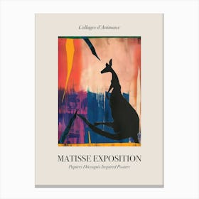 Kangaroo 2 Matisse Inspired Exposition Animals Poster Canvas Print